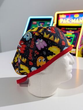 Pac-Man, Skull Cap, Scrub Cap, Chemo Hat